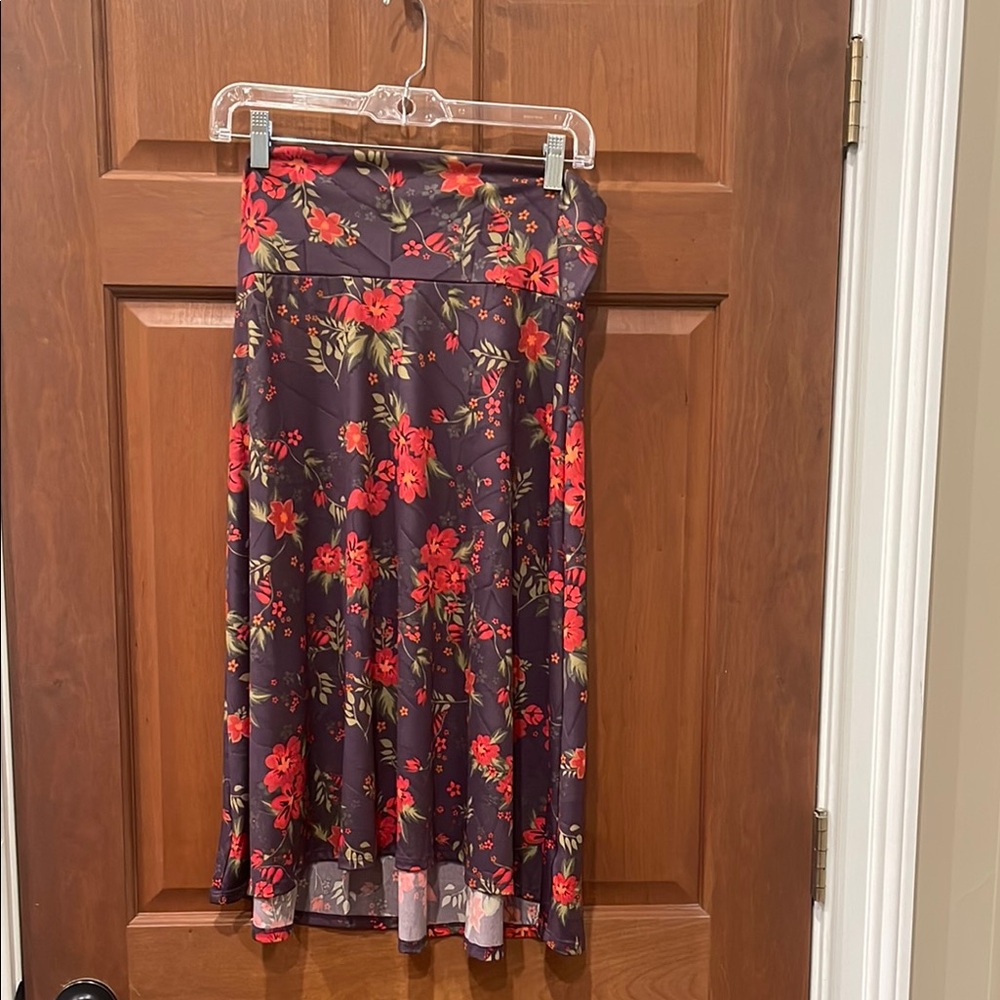 LuLaRoe Black Midi A-Line Skirt Casual Resort Wear